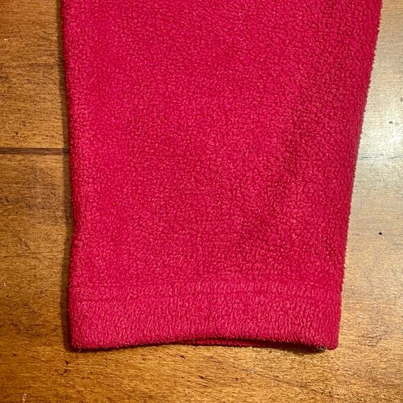 Croft & Barrow Vintage Holiday Snowman Fleece Pullover Top Womens L Red 35.0=R11 - Picture 5 of 8